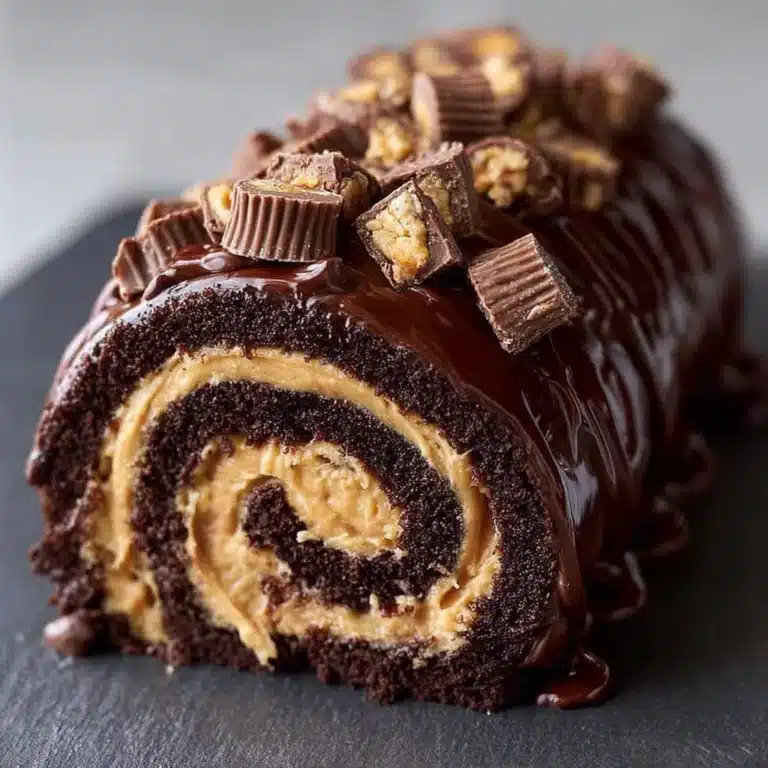 Chocolate Peanut Butter Swiss Roll Recipe