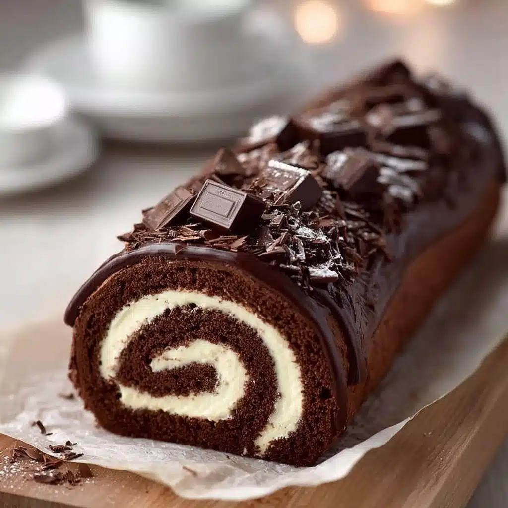Chocolate Swiss Roll Cake Recipe - Recipe Image