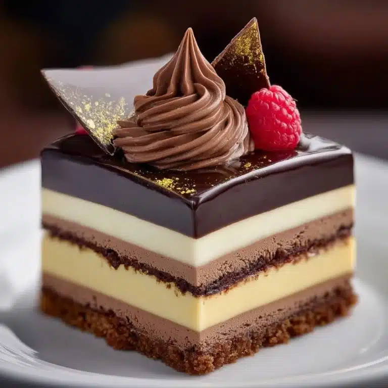 Triple Chocolate Raspberry Mousse Cake Recipe