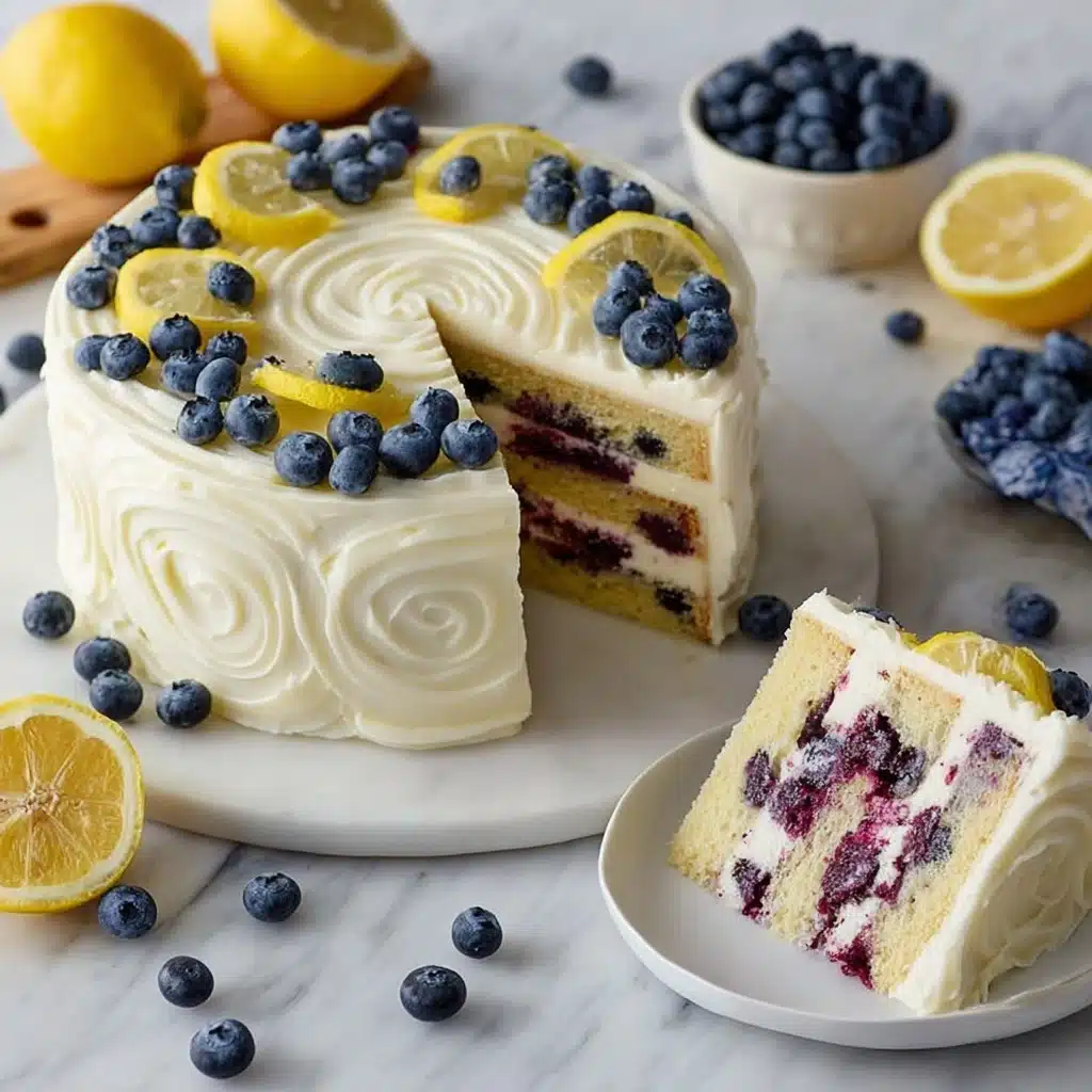 Lemon Blueberry Layer Cake Recipe