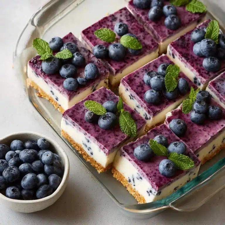 No-Bake Blueberry Chia Cheesecake Squares Recipe
