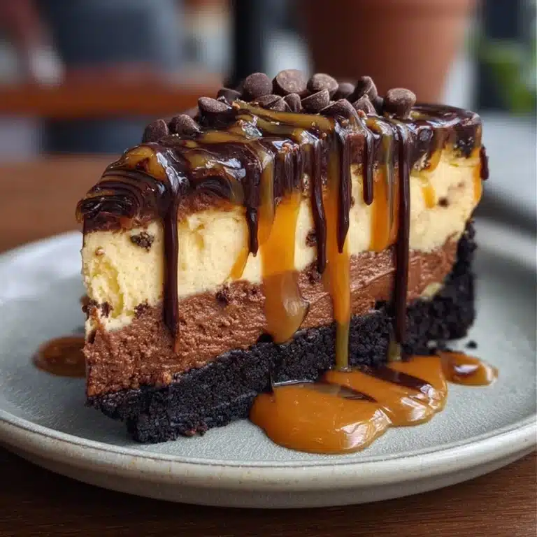 Decadent Chocolate Caramel Cheesecake Delight Recipe