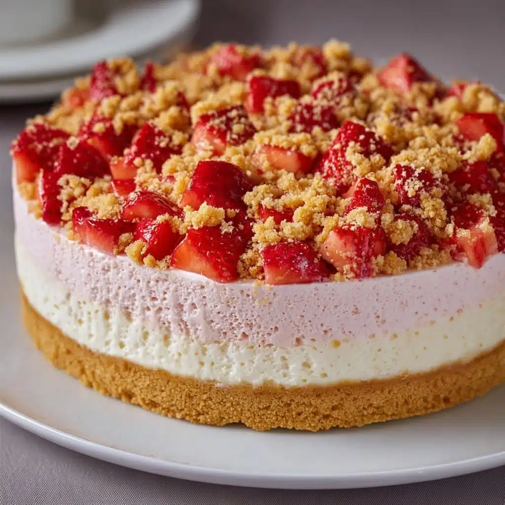 Strawberry Crunch Cheesecake Recipe - Recipe Image