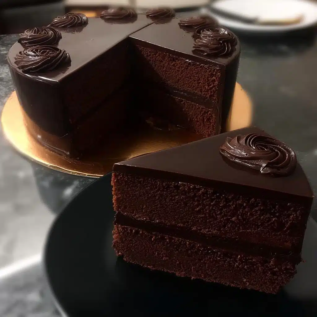 Luscious Dark Chocolate Cake Recipe - Recipe Image
