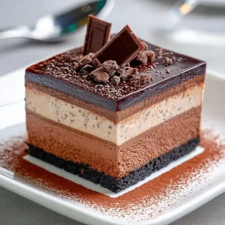 Triple Chocolate Mousse Cake Recipe