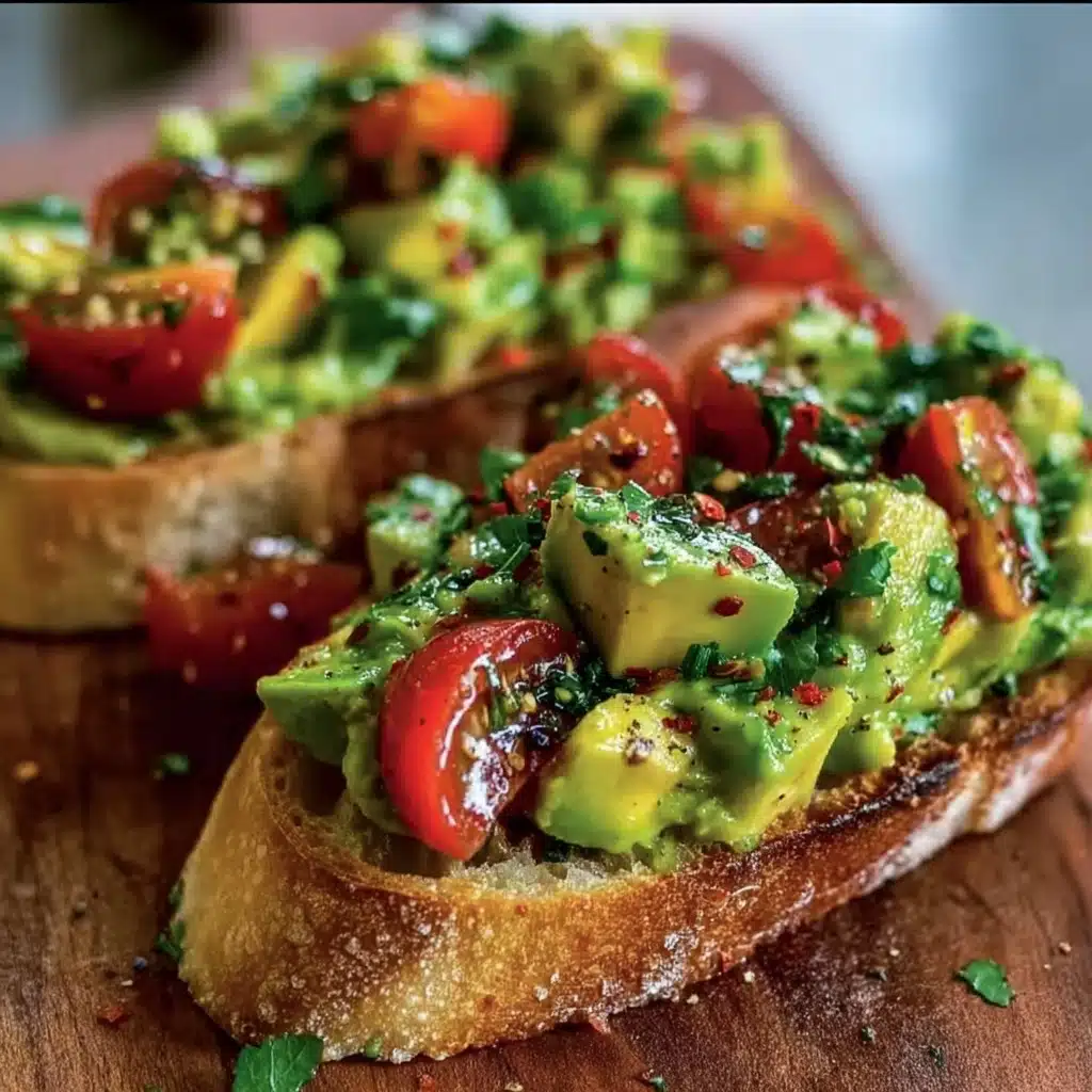 Smashed Avocado Bruschetta Recipe