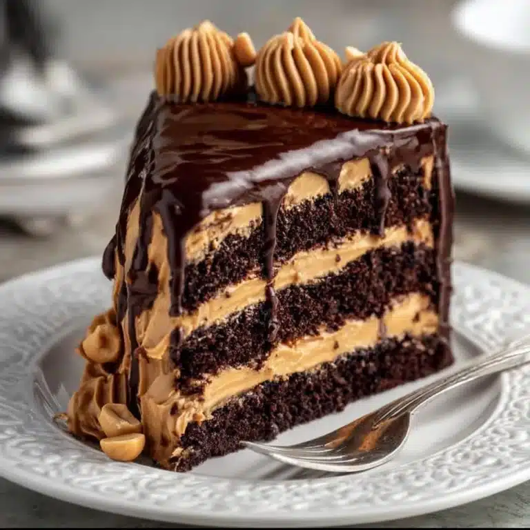 CHOCOLATE PEANUT BUTTER LAYER CAKE Recipe