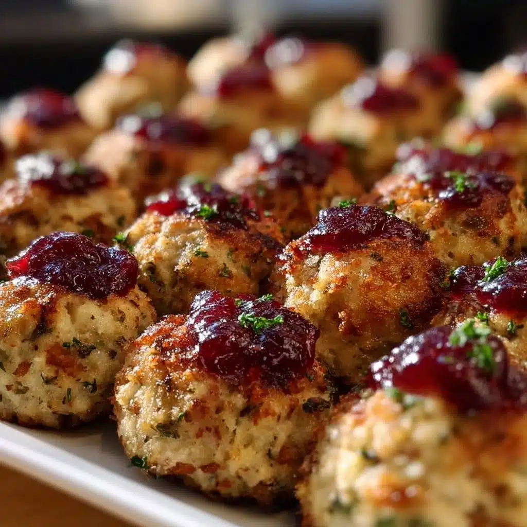Easy Cranberry Turkey Stuffing Balls Recipe 🍴 Recipe - Recipe Image