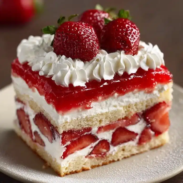 No-Bake Strawberry Éclair Cake Recipe