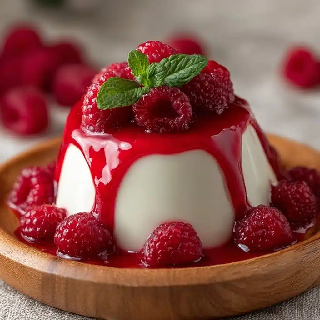 Classic Vanilla Panna Cotta with Raspberry Coulis Recipe - Recipe Image