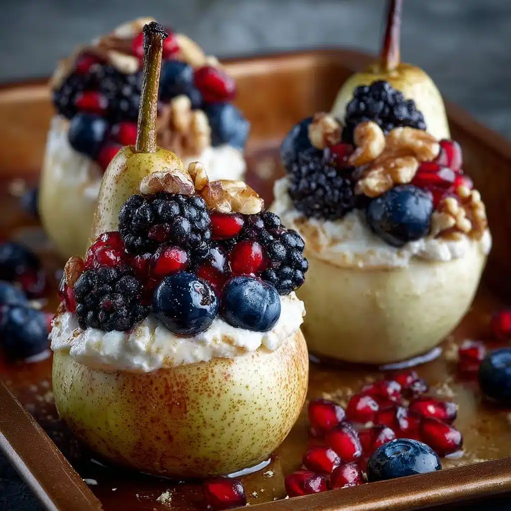 Baked Pears with Berries, Honey, Walnuts & Goat Cheese Recipe