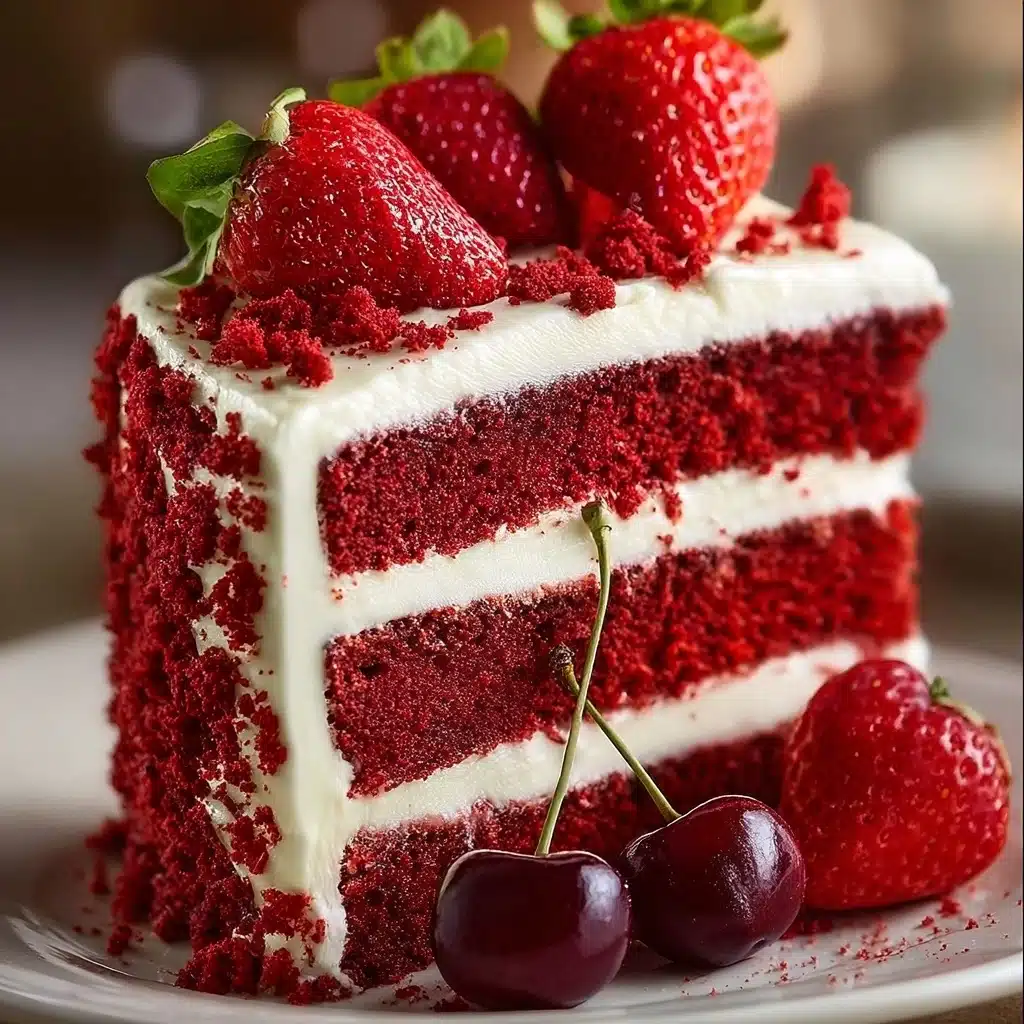 Red Velvet Strawberry Cheesecake Recipe - Recipe Image