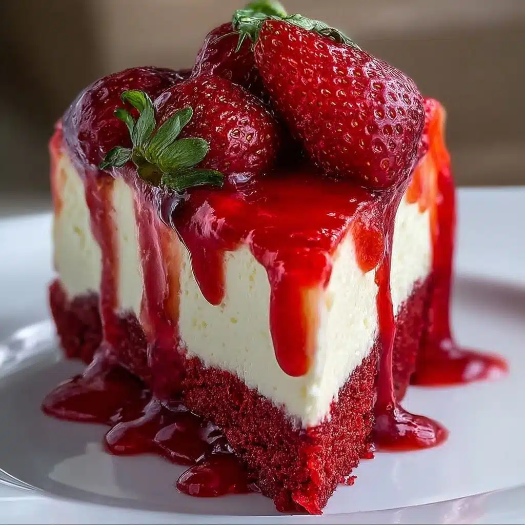 Red Velvet Strawberry Cheesecake Recipe
