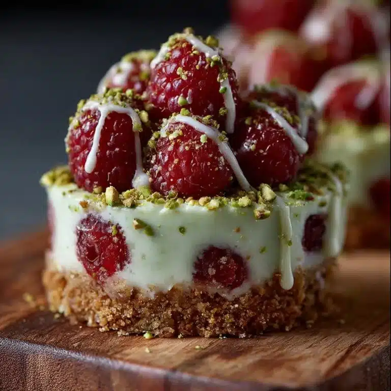 Pistachio & Raspberry Cheesecake Domes Recipe