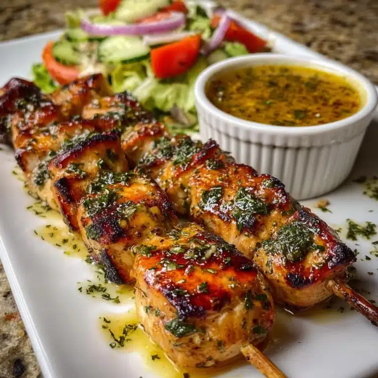 Greek Chicken Souvlaki with Maple Dijon Glaze Recipe