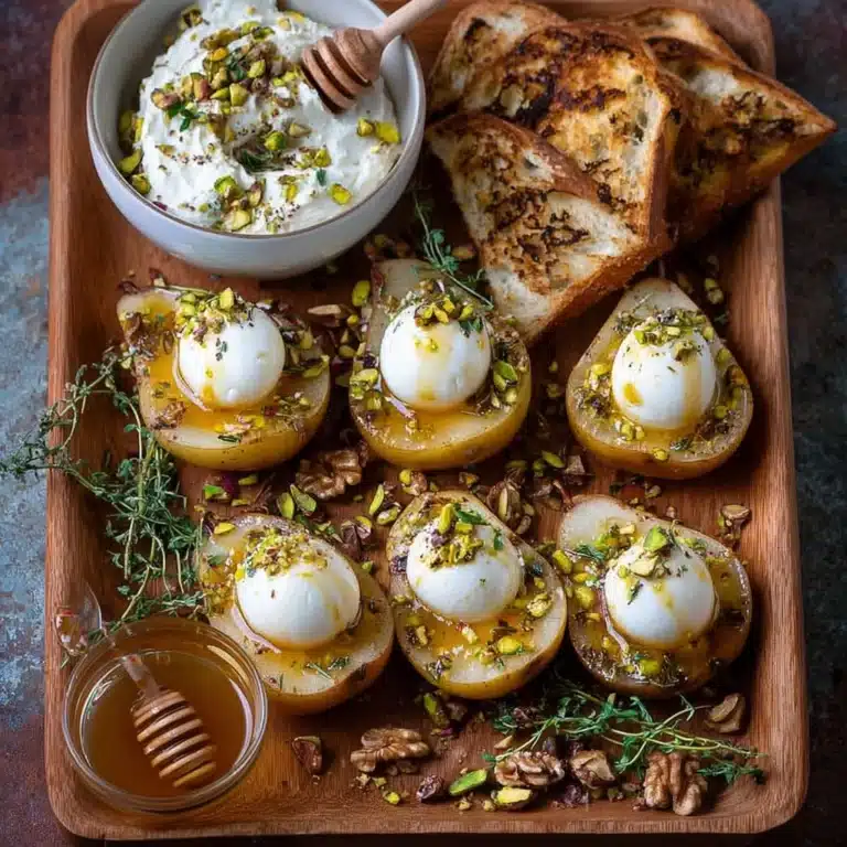 Roasted Pear & Burrata Board with Maple Drizzle Recipe