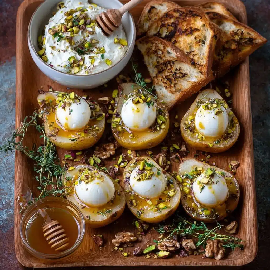 Roasted Pear & Burrata Board with Maple Drizzle Recipe
