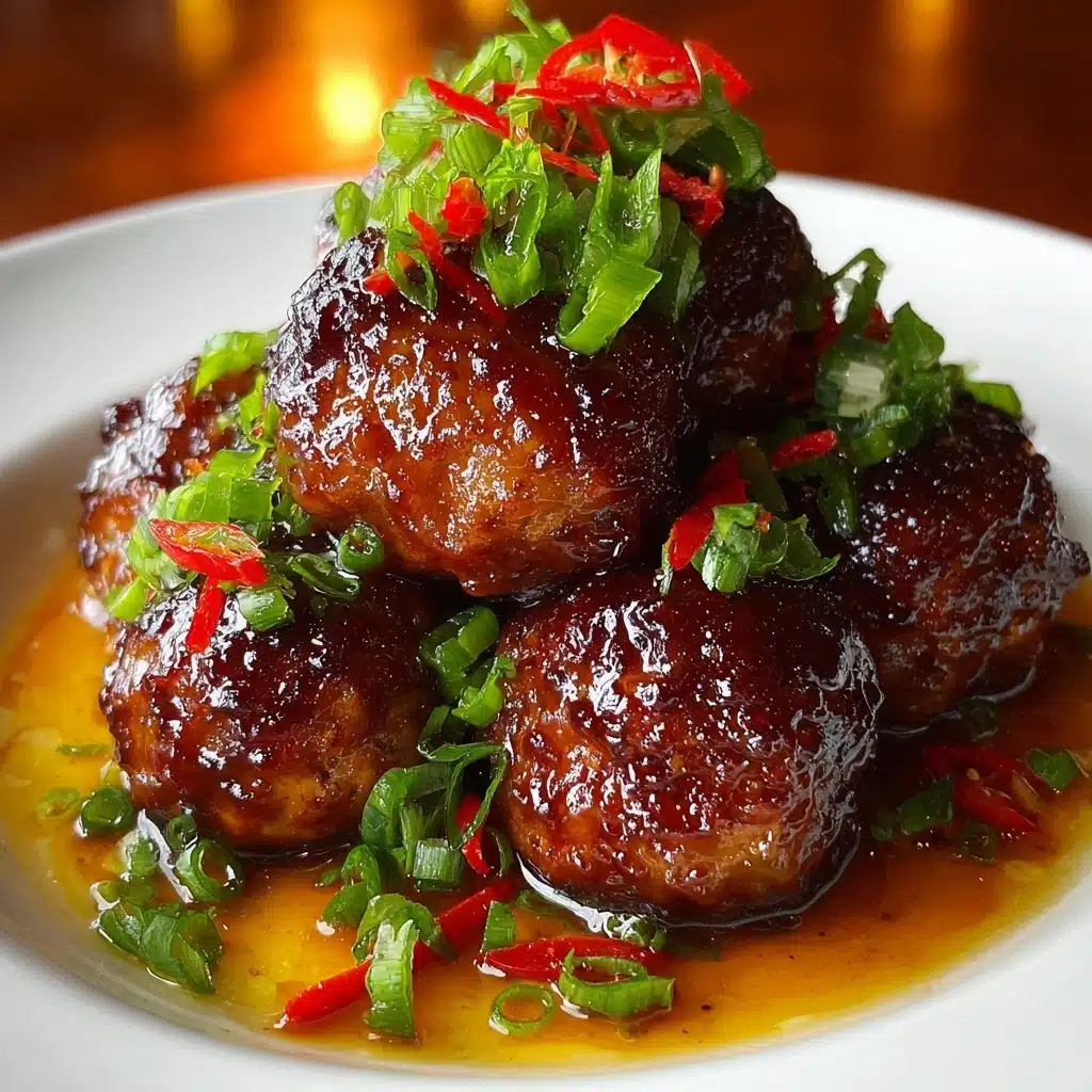 Sweet and Spicy Honey Garlic Meatballs Recipe - Recipe Image