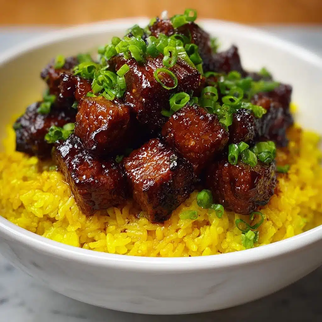 Brown Sugar Garlic Steak Bites with Butter Rice Recipe