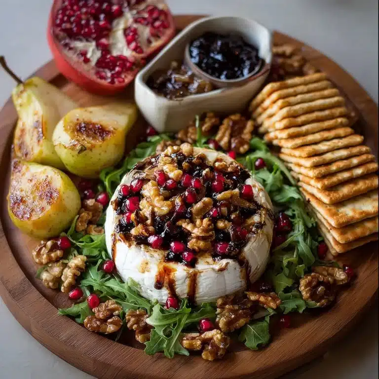 Roasted Pear & Burrata Board with Pomegranate Glaze Recipe