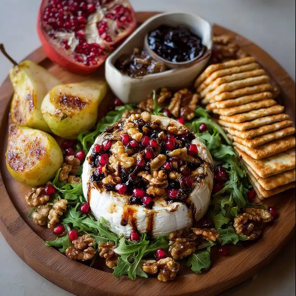 Roasted Pear & Burrata Board with Pomegranate Glaze Recipe
