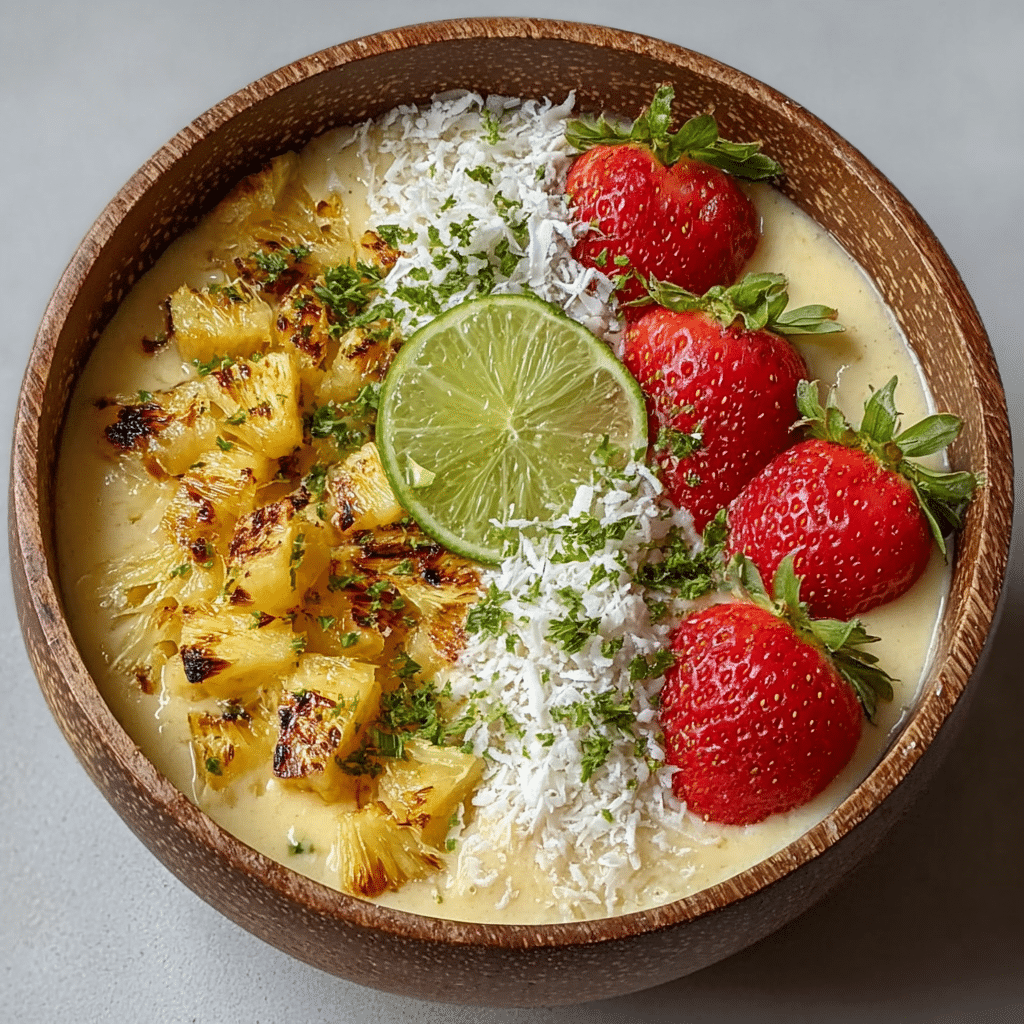 Coconut Pineapple Smoothie Bowl Recipe - Recipe Image