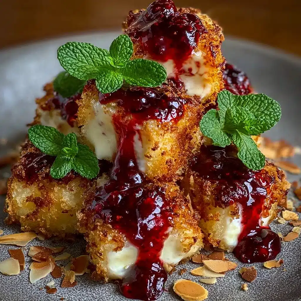 Almond-Crusted Brie Bites with Strawberry Honey Glaze Recipe - Recipe Image