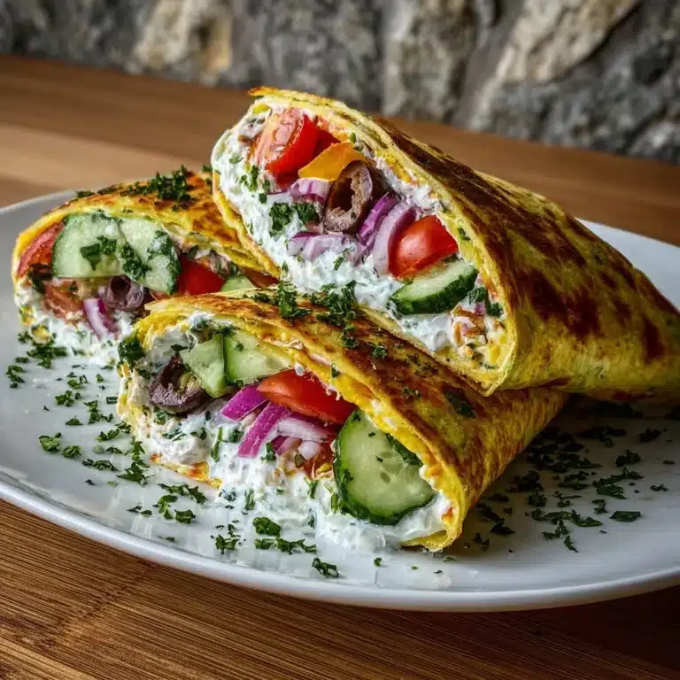 Mediterranean Veggie Wrap with Tzatziki Recipe