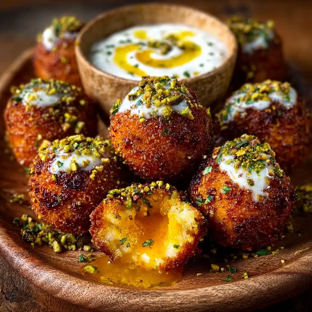 Sweet Potato Croquettes with Burrata Dip & Pistachio Dust Recipe - Recipe Image