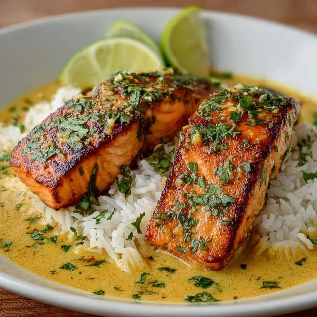Coconut Curry Salmon with Jasmine Rice Recipe - Recipe Image