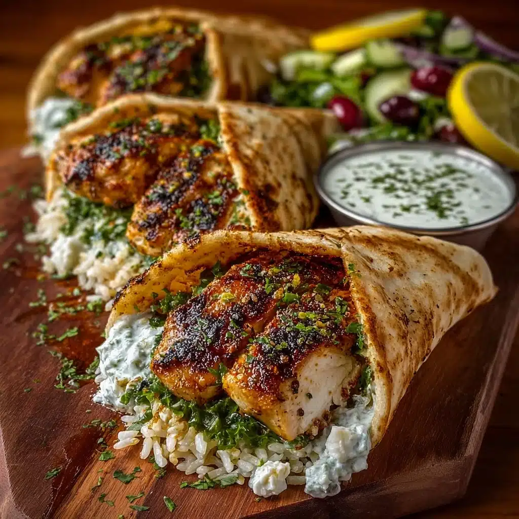 Greek Chicken Wraps with Tzatziki Sauce Recipe - Recipe Image