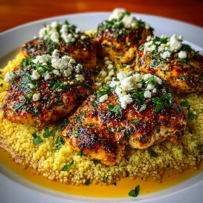 Baked Lemon Feta Chicken with Garlic Couscous Recipe