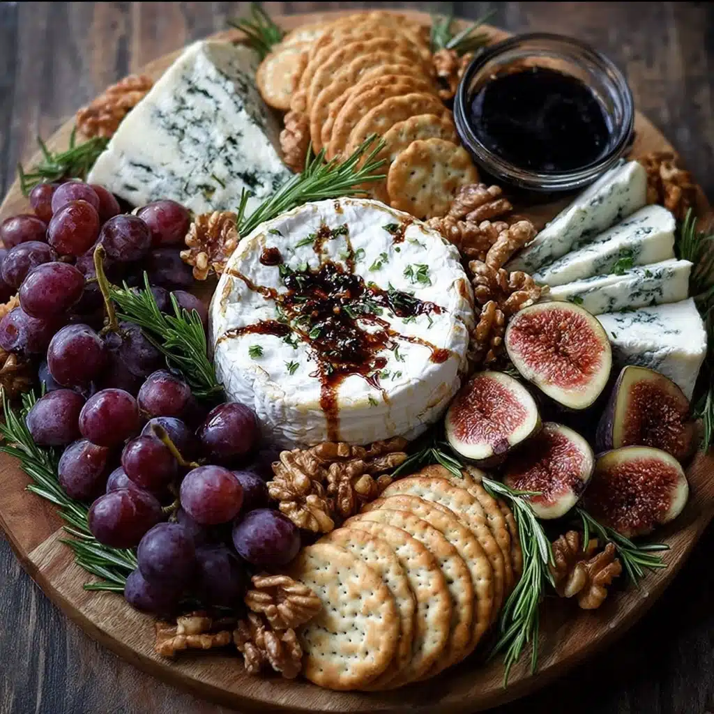 Roasted Pear & Burrata Grazing Board with Fig Honey Drizzle Recipe