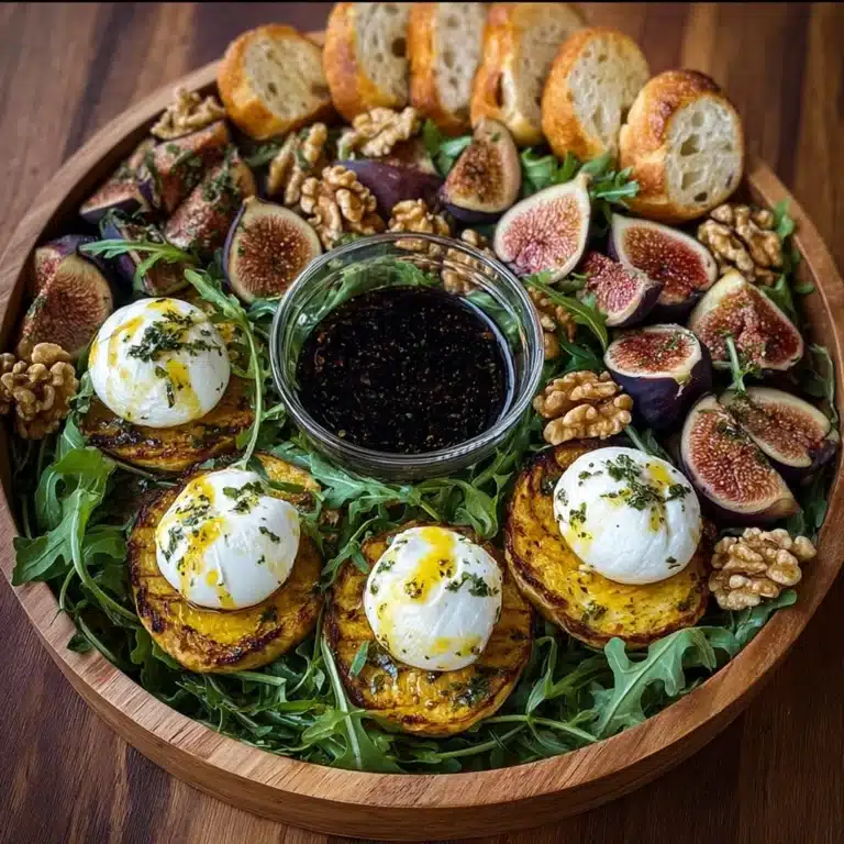 Roasted Pear & Burrata Grazing Board with Fig Honey Drizzle Recipe