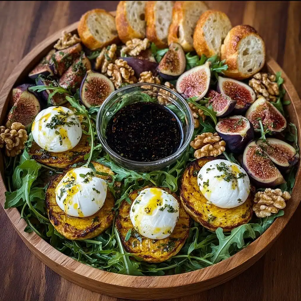 Roasted Pear & Burrata Grazing Board with Fig Honey Drizzle Recipe