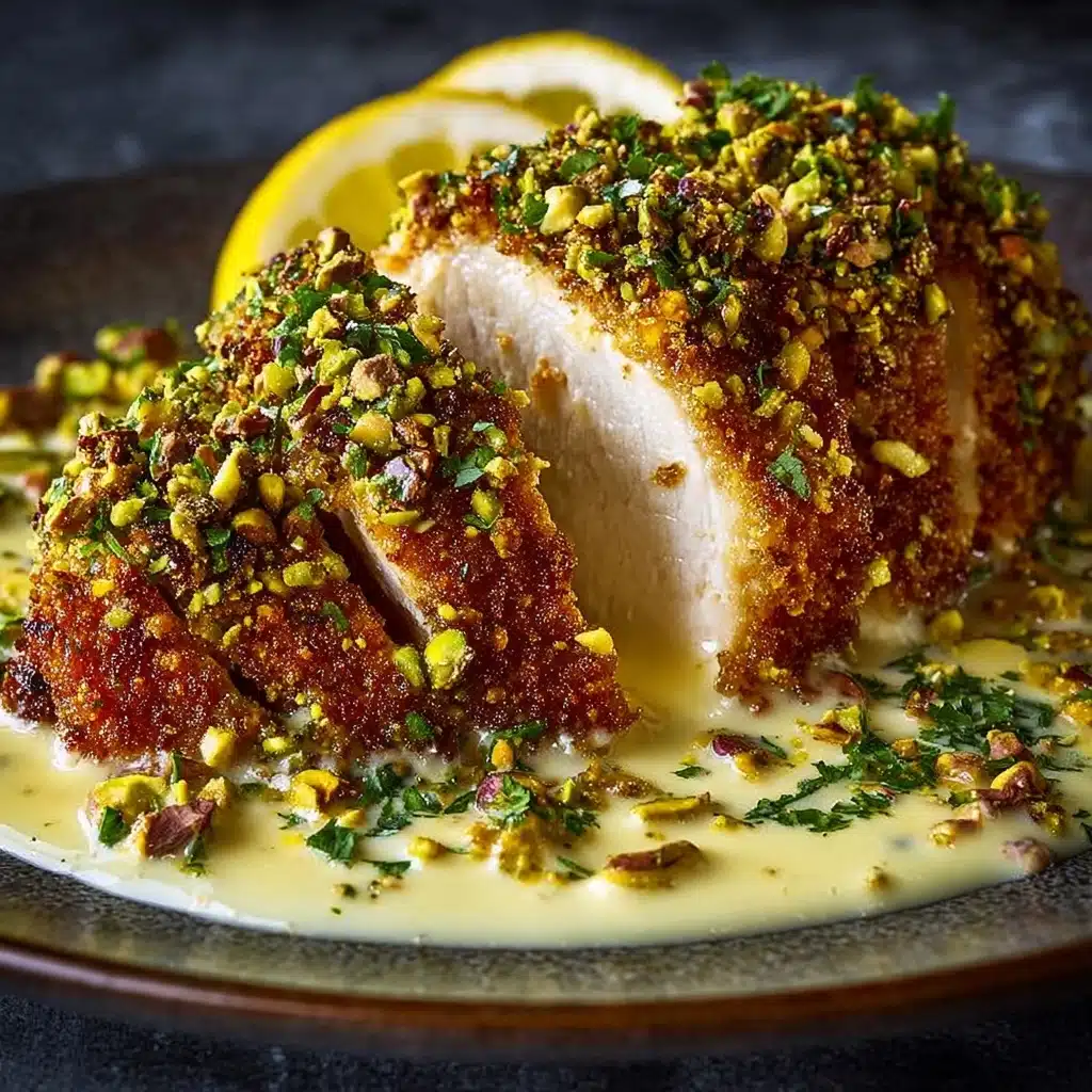 Pistachio-Crusted Chicken with Creamy Lemon Sauce Recipe - Recipe Image