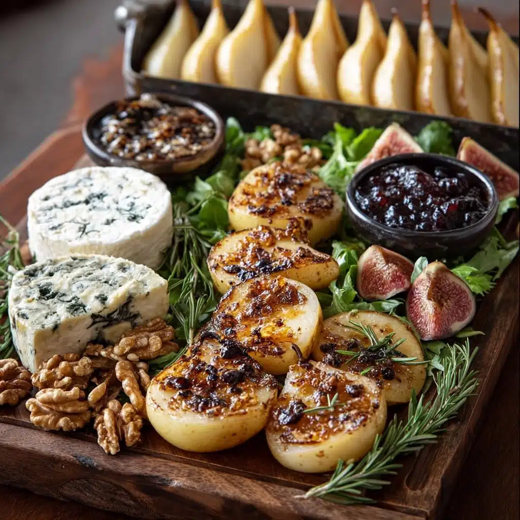 Roasted Pear & Goat Cheese Board with Fig Balsamic Drizzle Recipe - Recipe Image