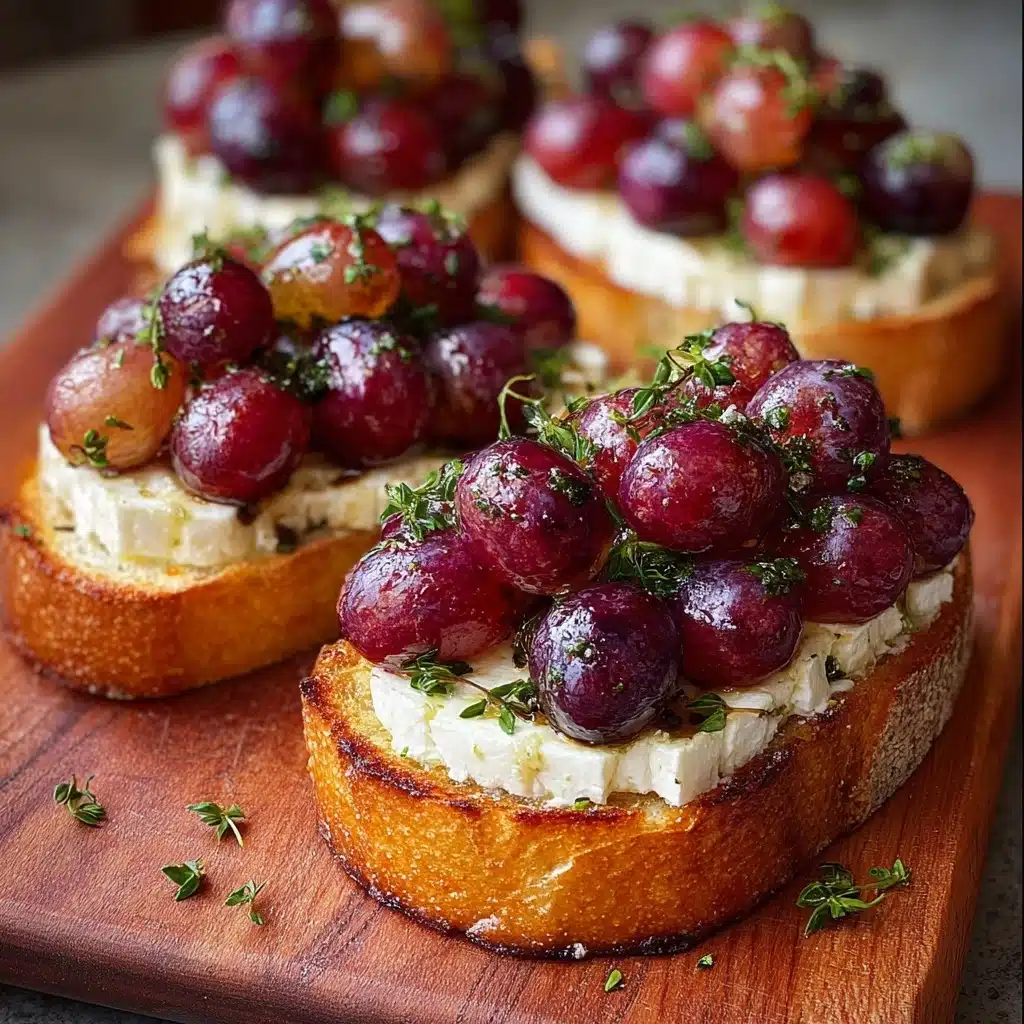 Roasted Grape & Brie Crostini Recipe - Recipe Image