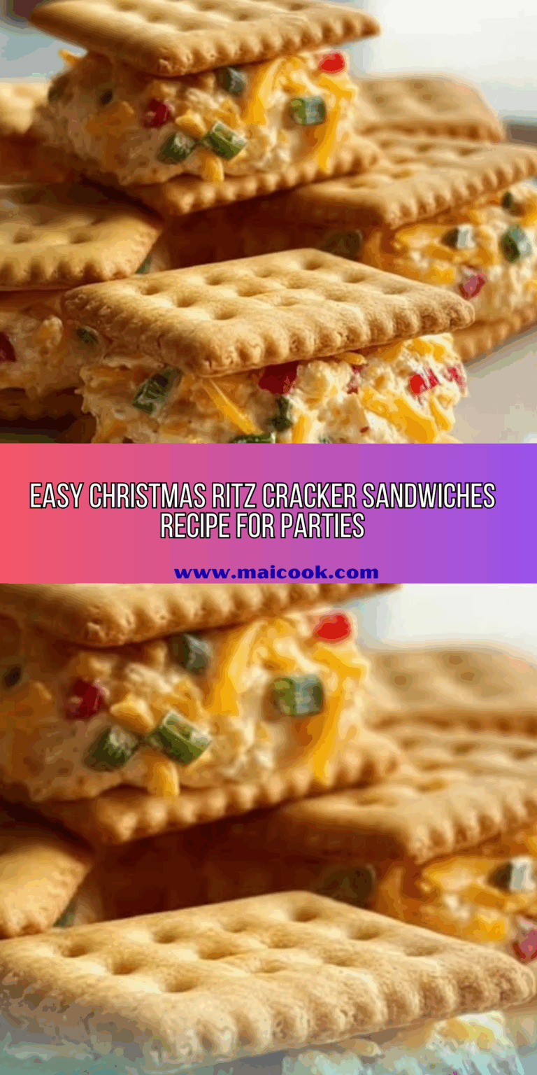 Homemade Christmas Ritz Cracker Party Sandwiches recipe