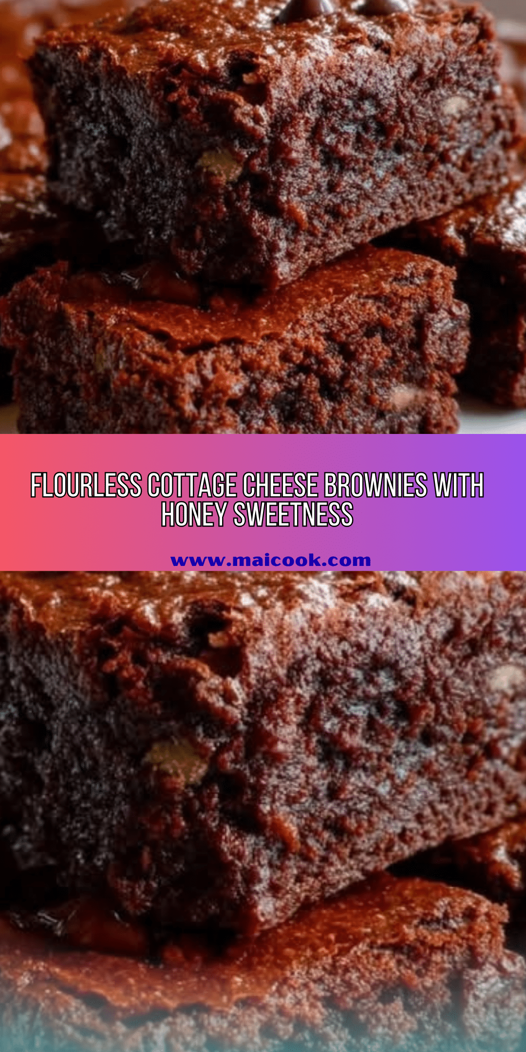 Homemade Christmas Cottage Cheese Flourless Brownies recipe - Recipe Image