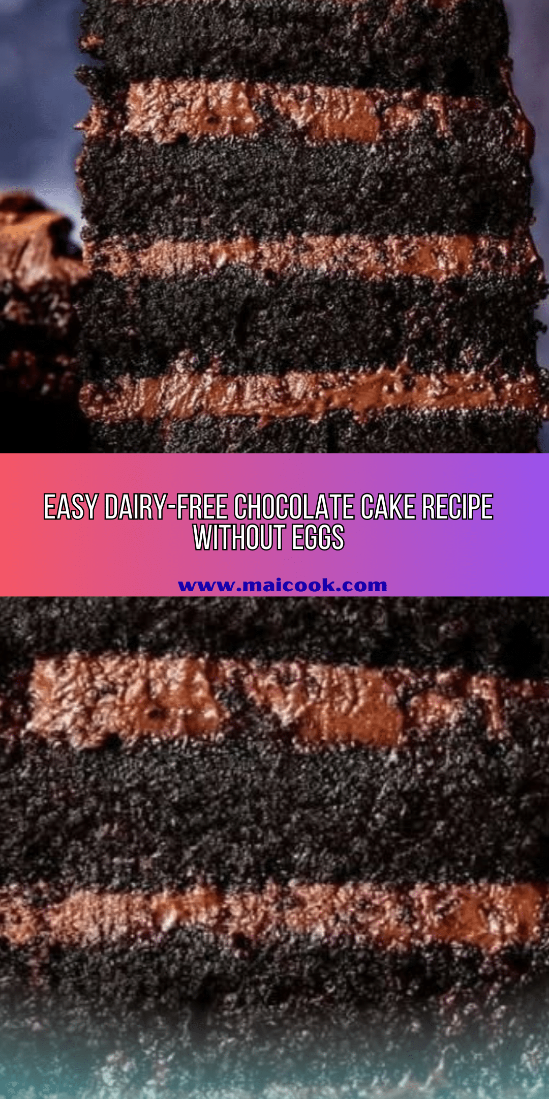 Homemade Dairy-Free, Egg-Free Chocolate Cake recipe - Recipe Image