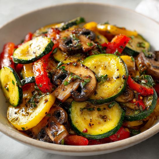 Tuscan Zucchini & Mushroom Medley Recipe