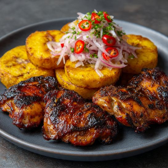 Jamaican Jerk Pork with Plantains Recipe