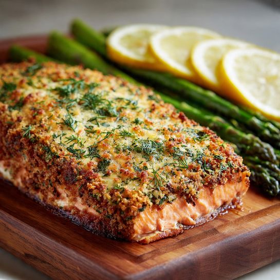Dill and Lemon Crusted Salmon Recipe - Recipe Image