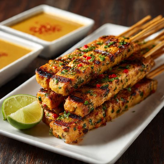 Coconut Lime Grilled Chicken Skewers Recipe - Recipe Image