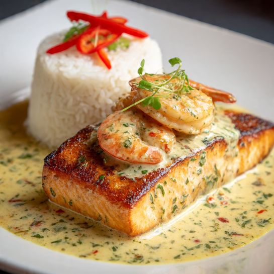 Coconut Curry Salmon with Jasmine Rice Recipe