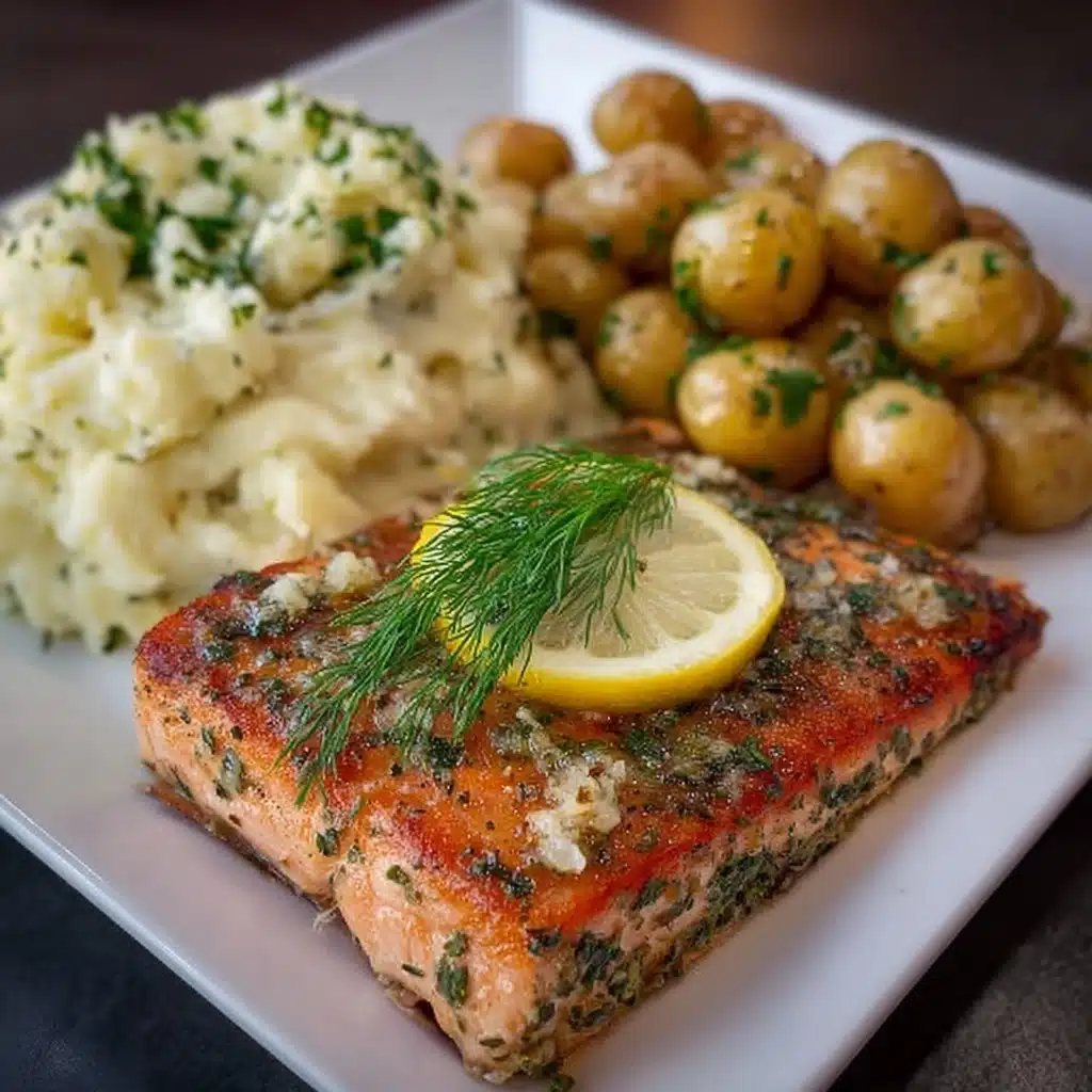 Dill and Lemon Crusted Salmon Recipe - Recipe Image