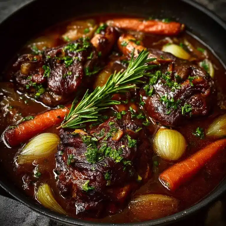 Slow-Cooked Red Wine Lamb Shanks Recipe
