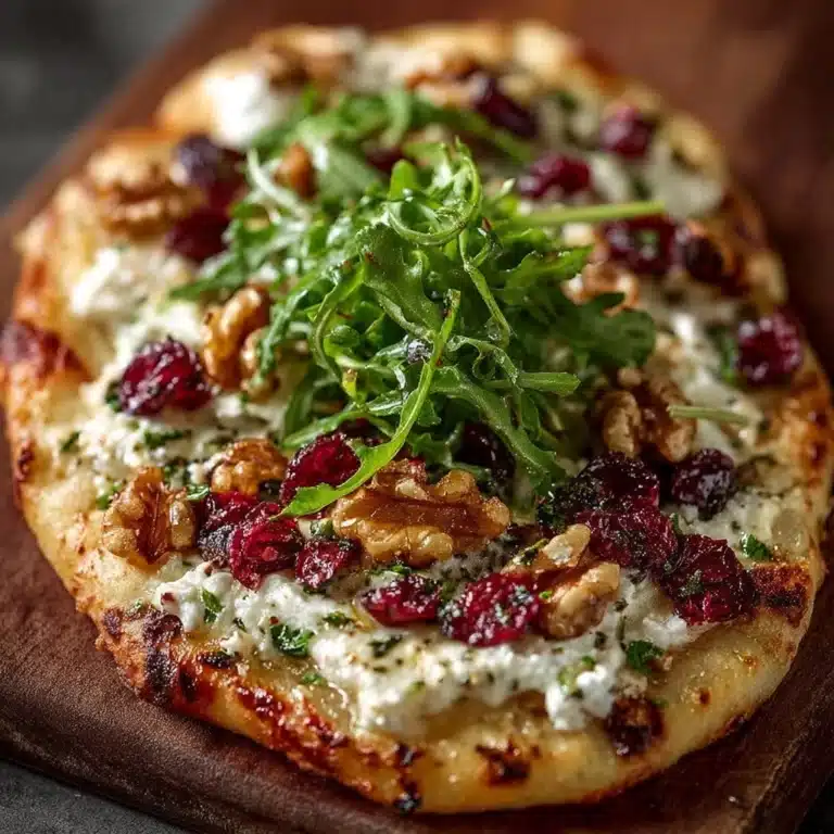 Cranberry Walnut Pesto Flatbread with Brie Crème Recipe