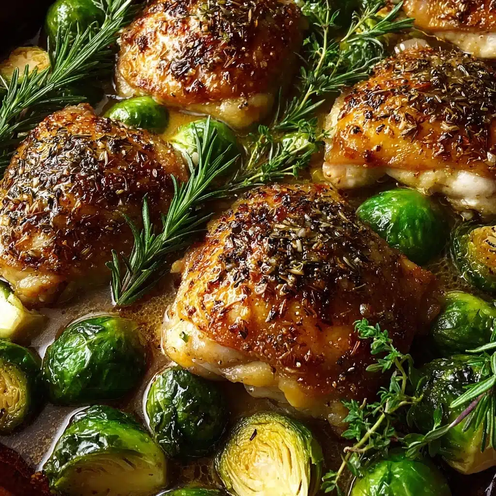 Maple Dijon Chicken with Brussels Sprouts Recipe - Recipe Image